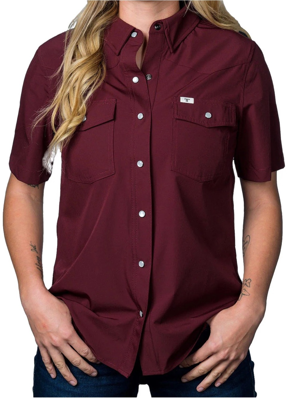 Ferrell Pearl Snap Button Down Shirt Size Large